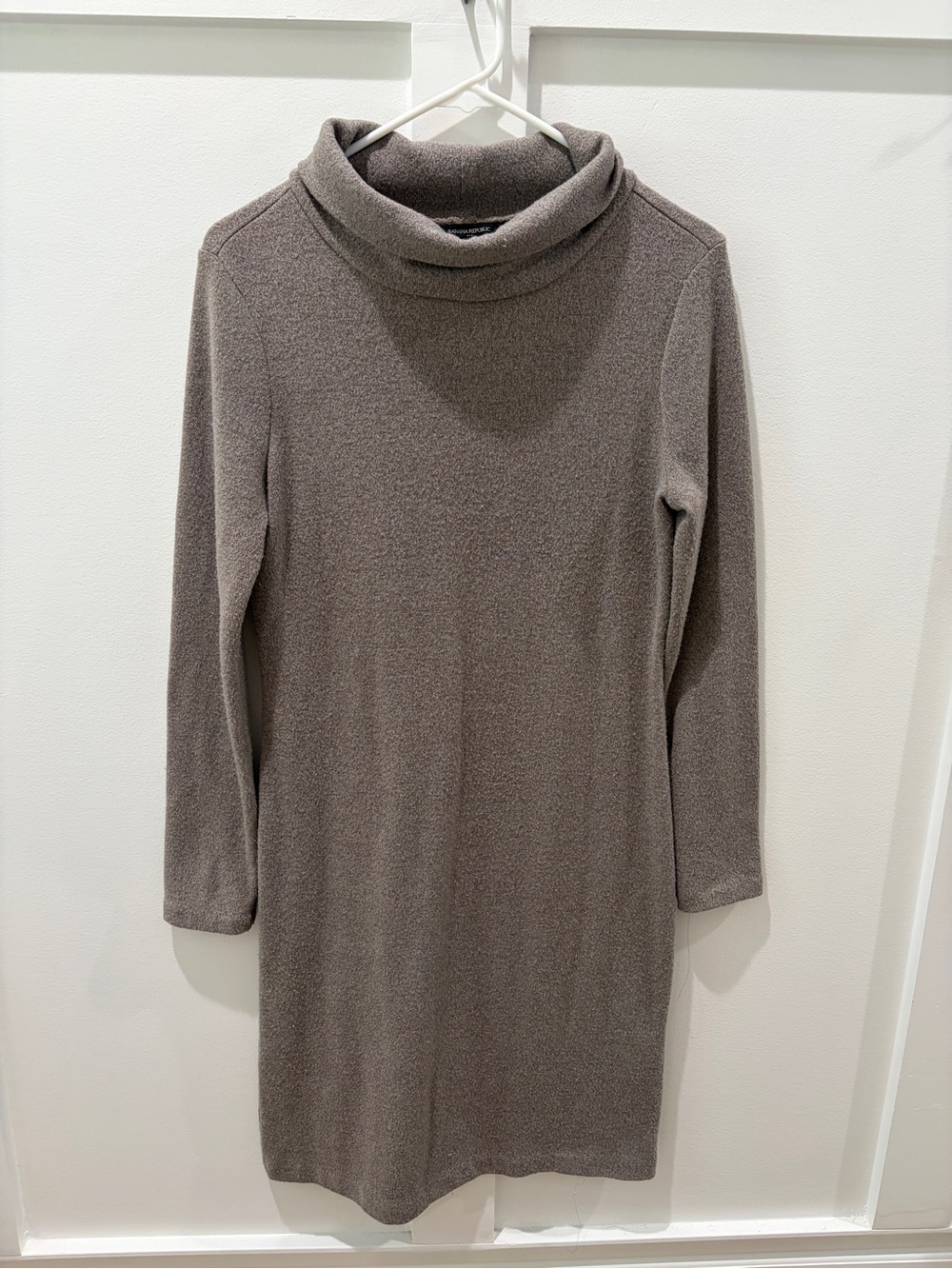 Banana Republic Heathered Taupe Turtleneck Top